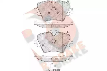 Комплект тормозных колодок R BRAKE RB2216