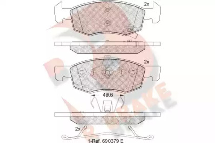 Комплект тормозных колодок R BRAKE RB2223