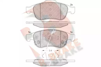 Комплект тормозных колодок R BRAKE RB2228