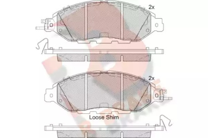 Комплект тормозных колодок R BRAKE RB2234