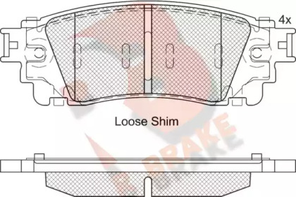 Комплект тормозных колодок R BRAKE RB2241