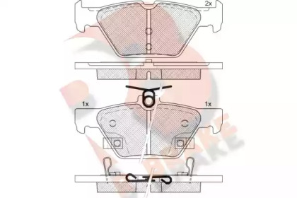 Комплект тормозных колодок R BRAKE RB2242