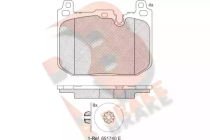 Комплект тормозных колодок R BRAKE RB2247