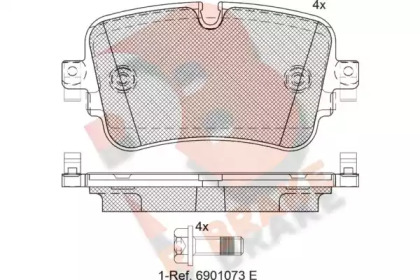 Комплект тормозных колодок R BRAKE RB2248