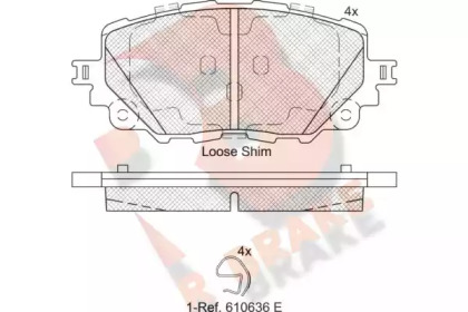 Комплект тормозных колодок R BRAKE RB2251