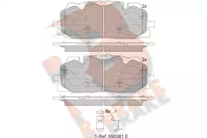 Комплект тормозных колодок R BRAKE RB2254