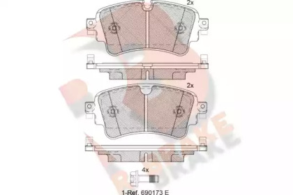 Комплект тормозных колодок R BRAKE RB2256