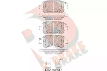 Комплект тормозных колодок R BRAKE RB2257