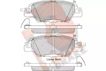 Комплект тормозных колодок R BRAKE RB2258