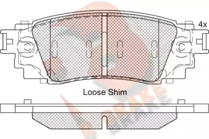 Комплект тормозных колодок R BRAKE RB2262