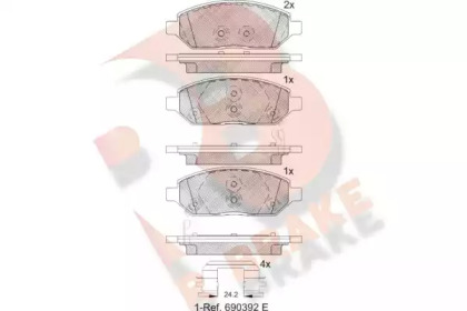 Комплект тормозных колодок R BRAKE RB2264