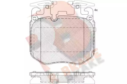 Комплект тормозных колодок, дисковый тормоз R BRAKE RB2265