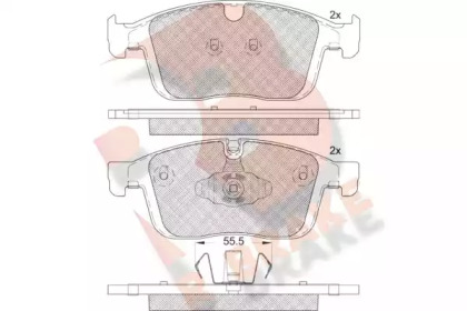 Комплект тормозных колодок R BRAKE RB2266