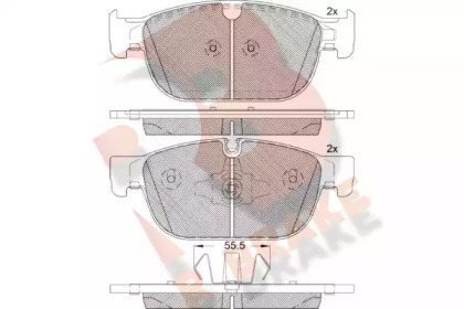 Комплект тормозных колодок, дисковый тормоз R BRAKE RB2272