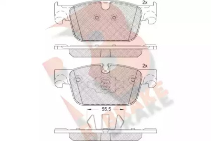 Комплект тормозных колодок R BRAKE RB22726