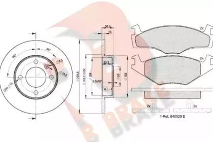 Комплект тормозов, дисковый тормозной механизм R BRAKE 3R10483325