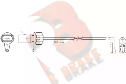 Сигнализатор, износ тормозных колодок R BRAKE 610459RB