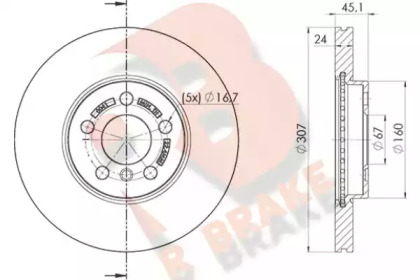 Тормозной диск R BRAKE 78RBD20041