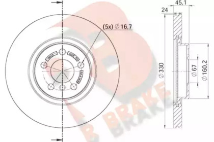 Тормозной диск R BRAKE 78RBD20043