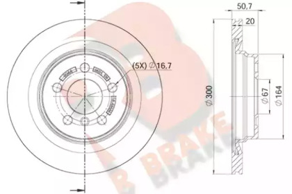 Тормозной диск R BRAKE 78RBD20044