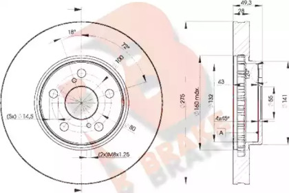 Тормозной диск R BRAKE 78RBD20600