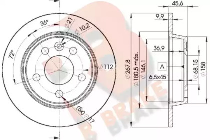 Тормозной диск R BRAKE 78RBD21094