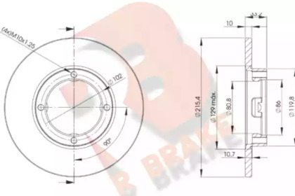 Тормозной диск R BRAKE 78RBD21160