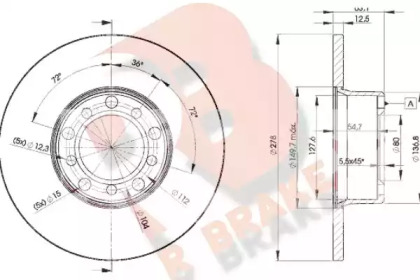 Тормозной диск R BRAKE 78RBD22780