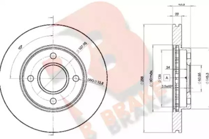 Тормозной диск R BRAKE 78RBD23270