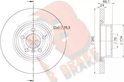 Тормозной диск R BRAKE 78RBD23571