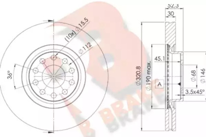 Тормозной диск R BRAKE 78RBD24086