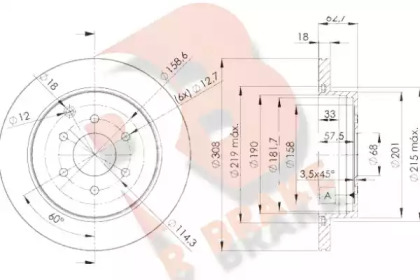 Тормозной диск R BRAKE 78RBD24203