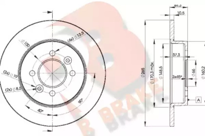 Тормозной диск R BRAKE 78RBD24295