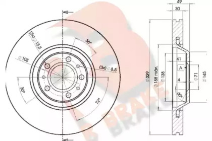 Тормозной диск R BRAKE 78RBD24608