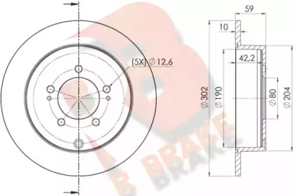 Тормозной диск R BRAKE 78RBD24650