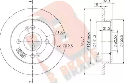 Тормозной диск R BRAKE 78RBD27520