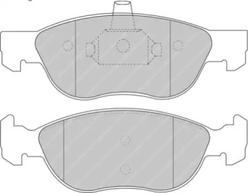 Комплект тормозных колодок, дисковый тормоз FERODO RACING FCP1056H