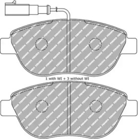 Комплект тормозных колодок, дисковый тормоз FERODO RACING FDS1467