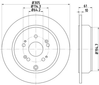 Тормозной диск NISSHINBO ND8002K