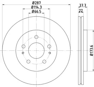 Тормозной диск NISSHINBO ND1063K