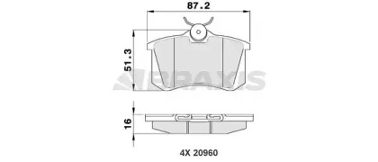 Комплект тормозных колодок BRAXIS AA0020