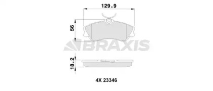 Комплект тормозных колодок BRAXIS AA0033