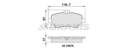 Комплект тормозных колодок BRAXIS AA0034