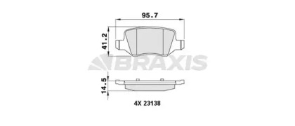 Комплект тормозных колодок BRAXIS AA0047