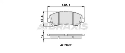 Комплект тормозных колодок BRAXIS AA0051