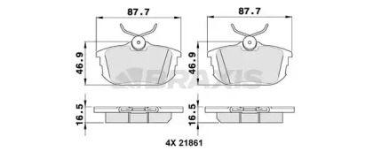Комплект тормозных колодок BRAXIS AA0093