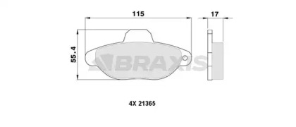 Комплект тормозных колодок BRAXIS AA0109