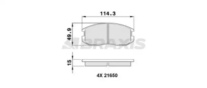 Комплект тормозных колодок BRAXIS AA0137