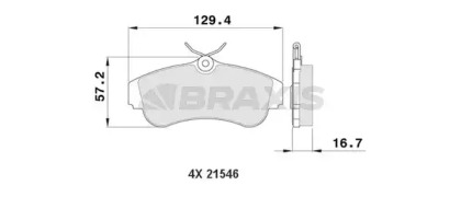 Комплект тормозных колодок BRAXIS AA0141