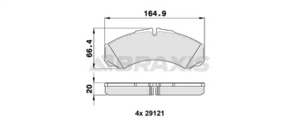 Комплект тормозных колодок BRAXIS AA0149
